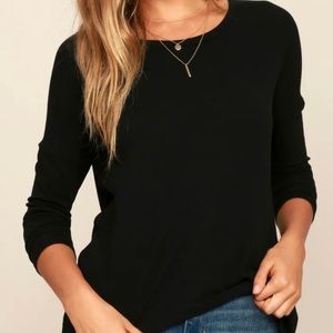 Lulus black long sleeve shirt